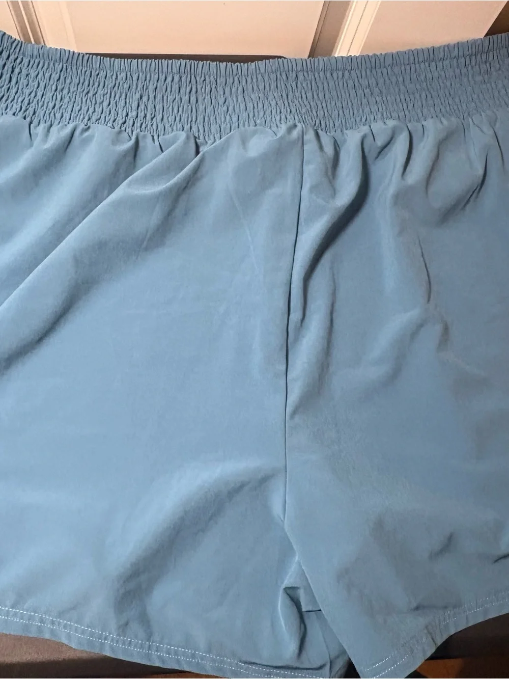 torrid Light Teal Athletic Shorts with Smocked Waist